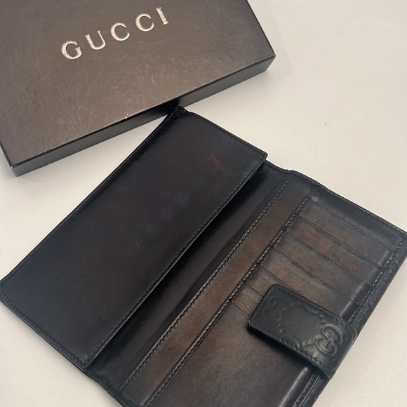 GUCCI Leather Wallet with Gold Hardware in the box 7.5”x4” - Picture 13 of 13